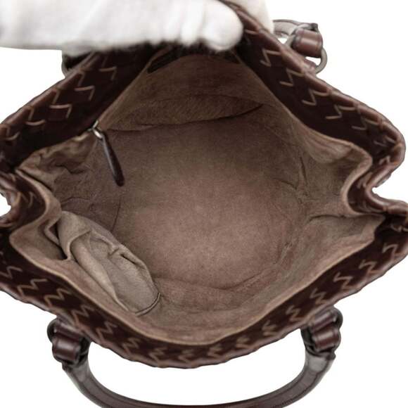 BOTTEGA VENETA Brown Leather Intrecciato Tote Bag - Picture 4 of 6